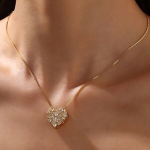 Sparkling Heart Pendant Necklace